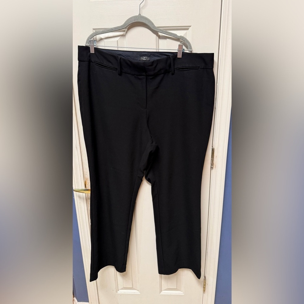 Loft Women’s Flat Front Wide Leg High Rise Business Casual Pants Trousers 20
